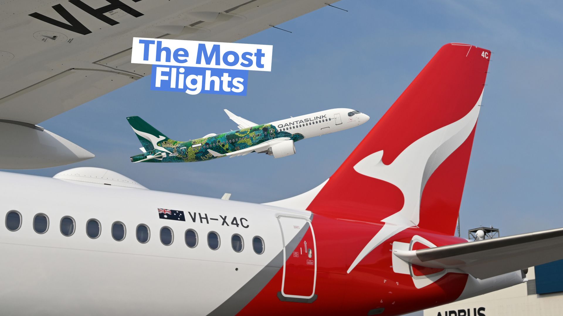 1日以上の周波数：Qantaslinkの5つの最も人気のあるエアバスA220-300ルート
