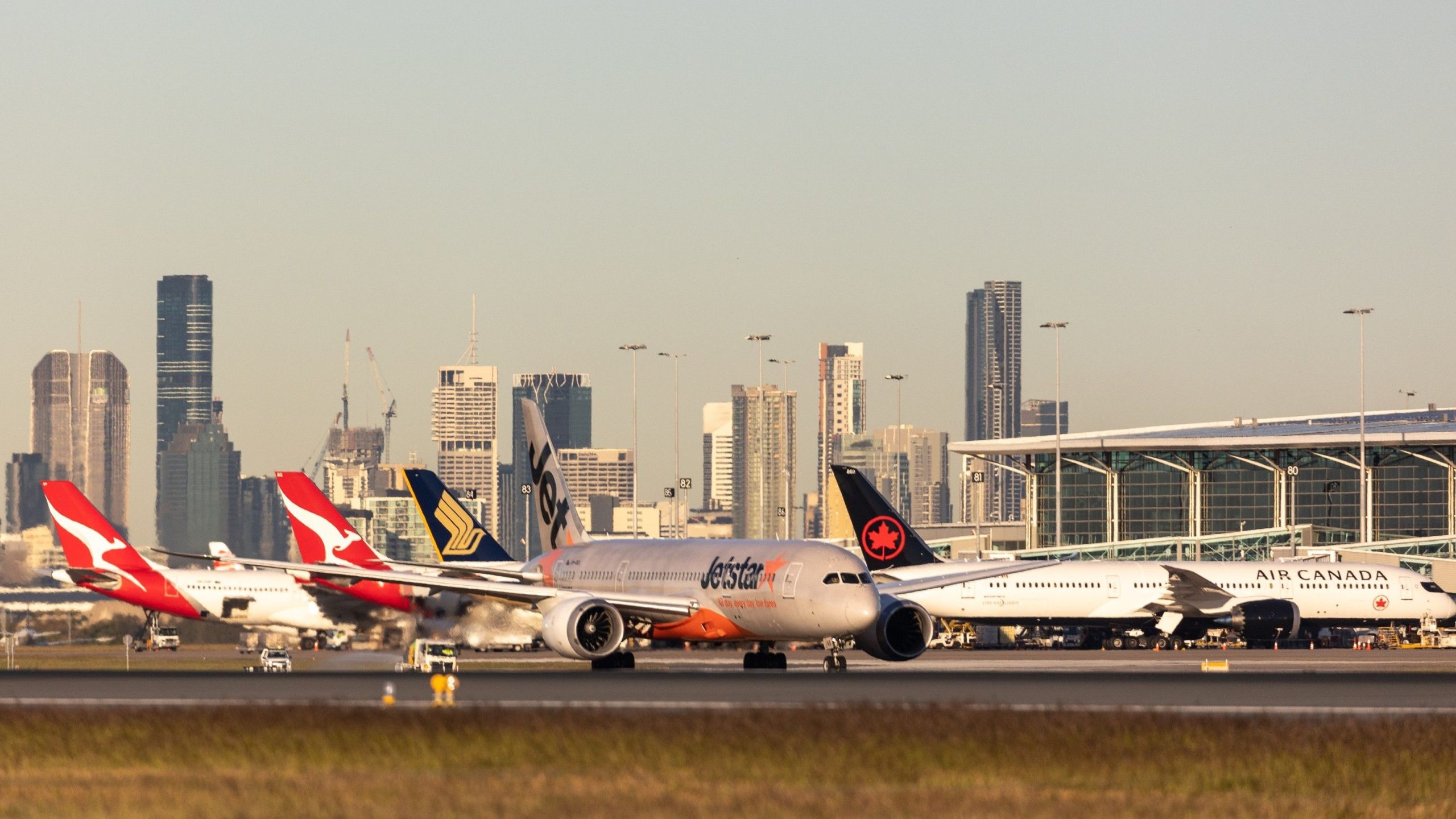 ブリスベン空港の新しいエスケープラウンジ内