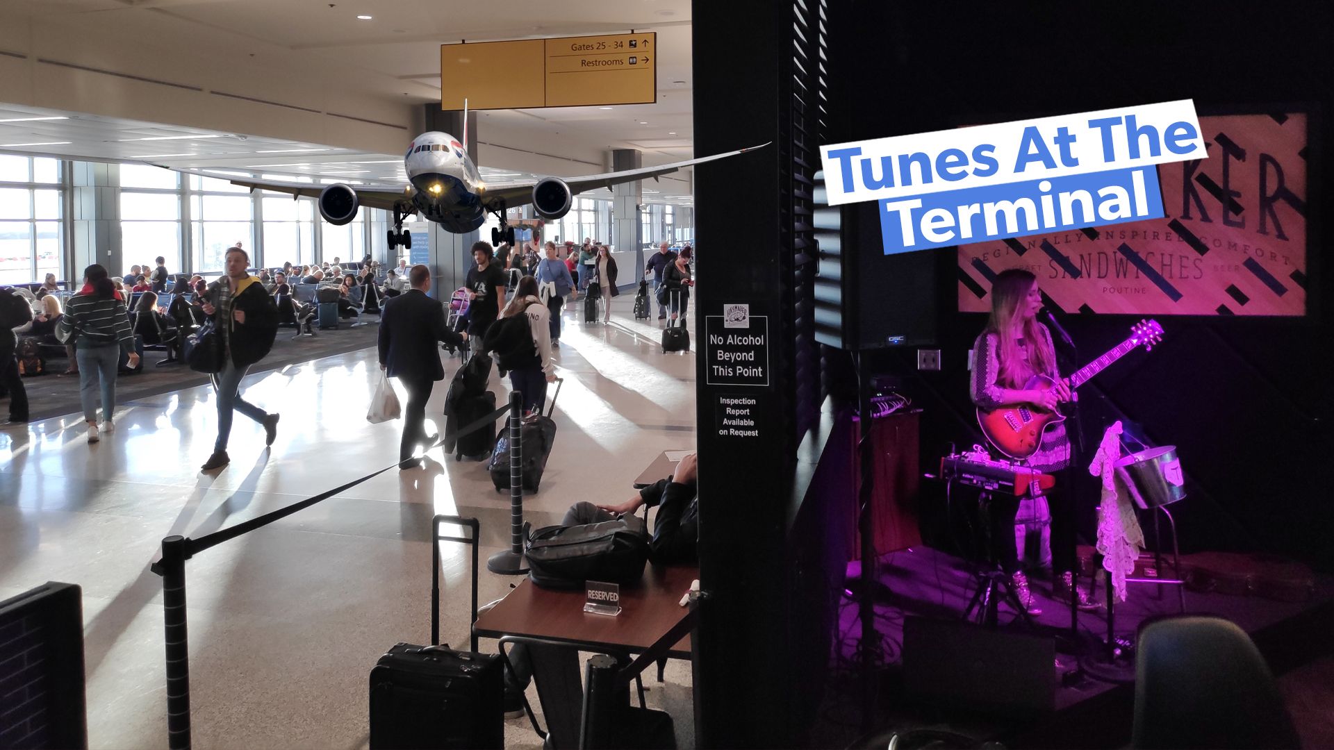 ライブミュージックを見ることができる世界中の3つの空港