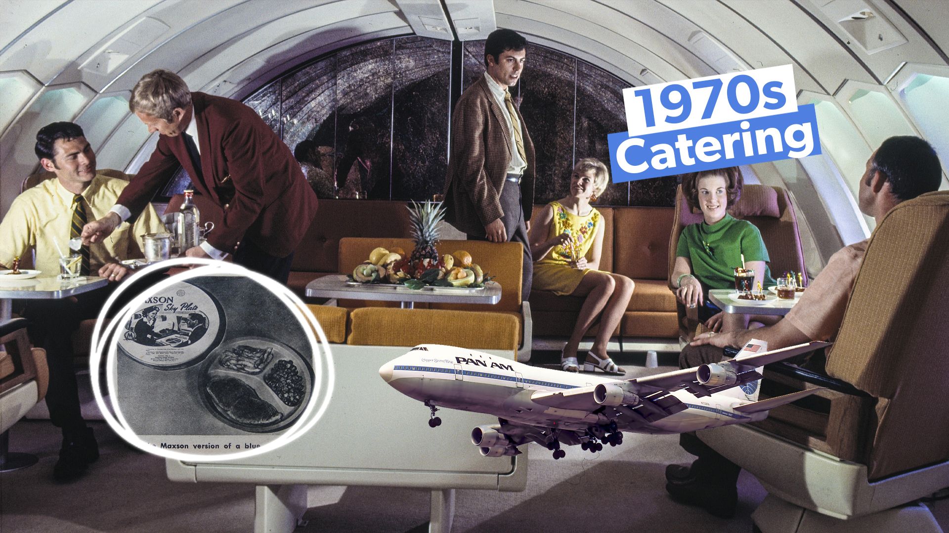 料理の黄金時代：50年前にフード航空会社の乗客が提供されたものは次のとおりです