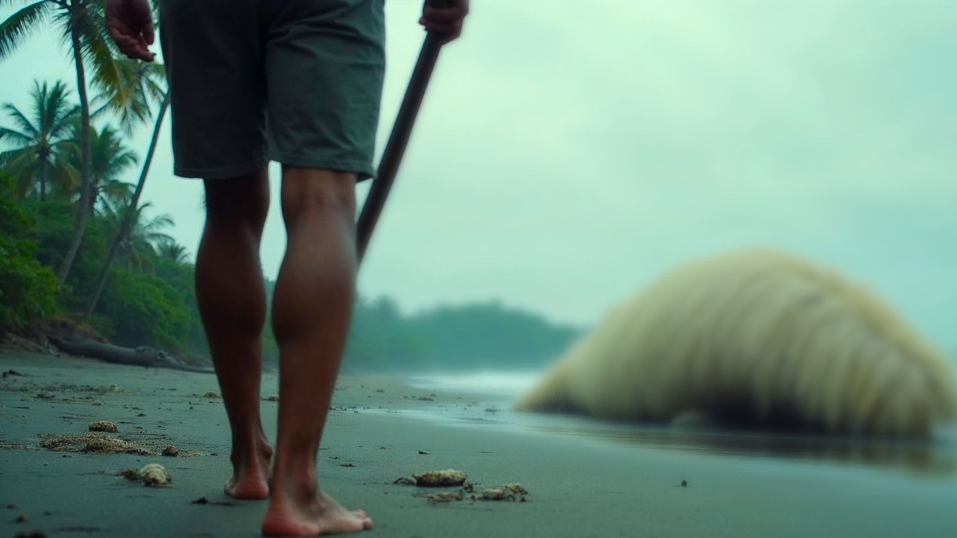 巨大な「毛むくじゃらの」海の怪物が洗浄された