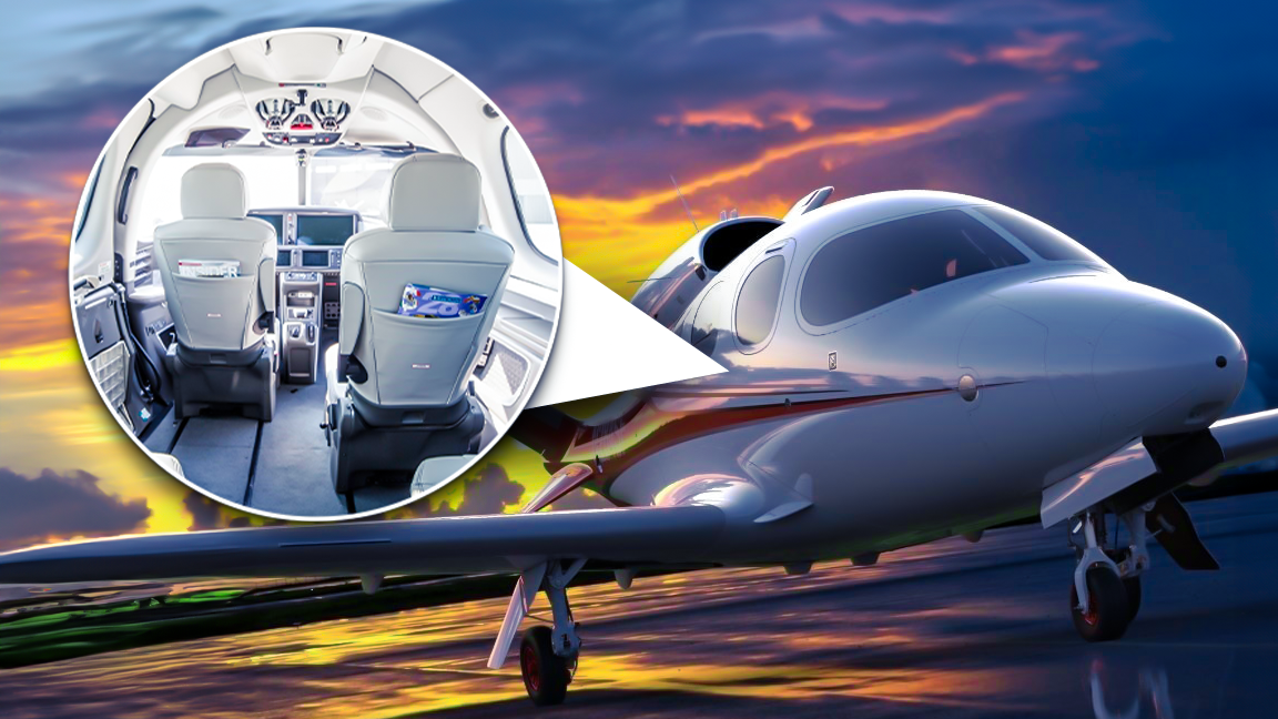 キャビン内：シーラスビジョンジェットのインテリアを見る