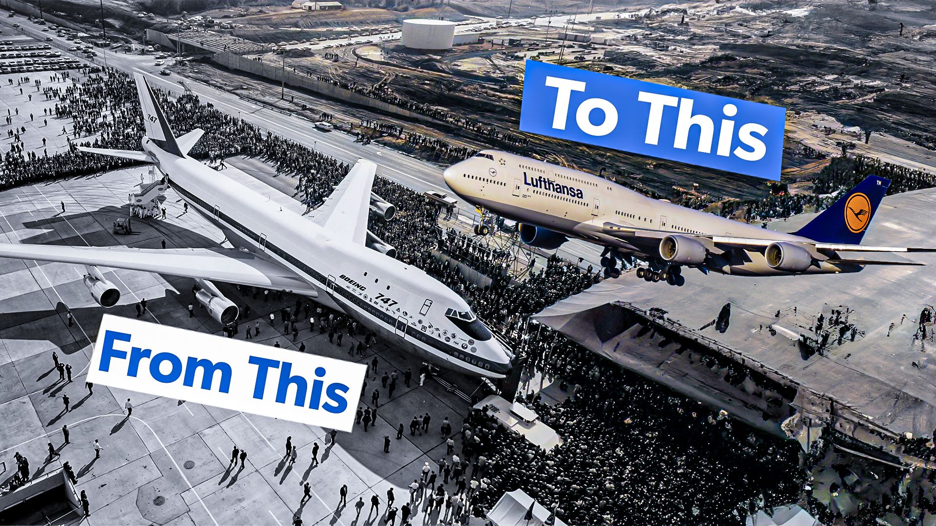 ボーイング747は長年にわたってどのくらい大きくなりましたか？