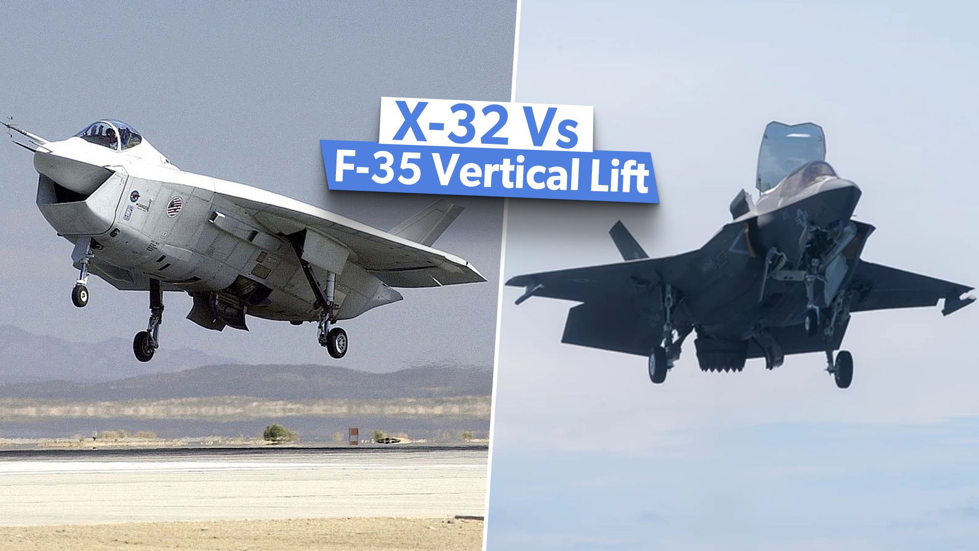 説明：X-32とF-35の垂直リフトシステムの違い
