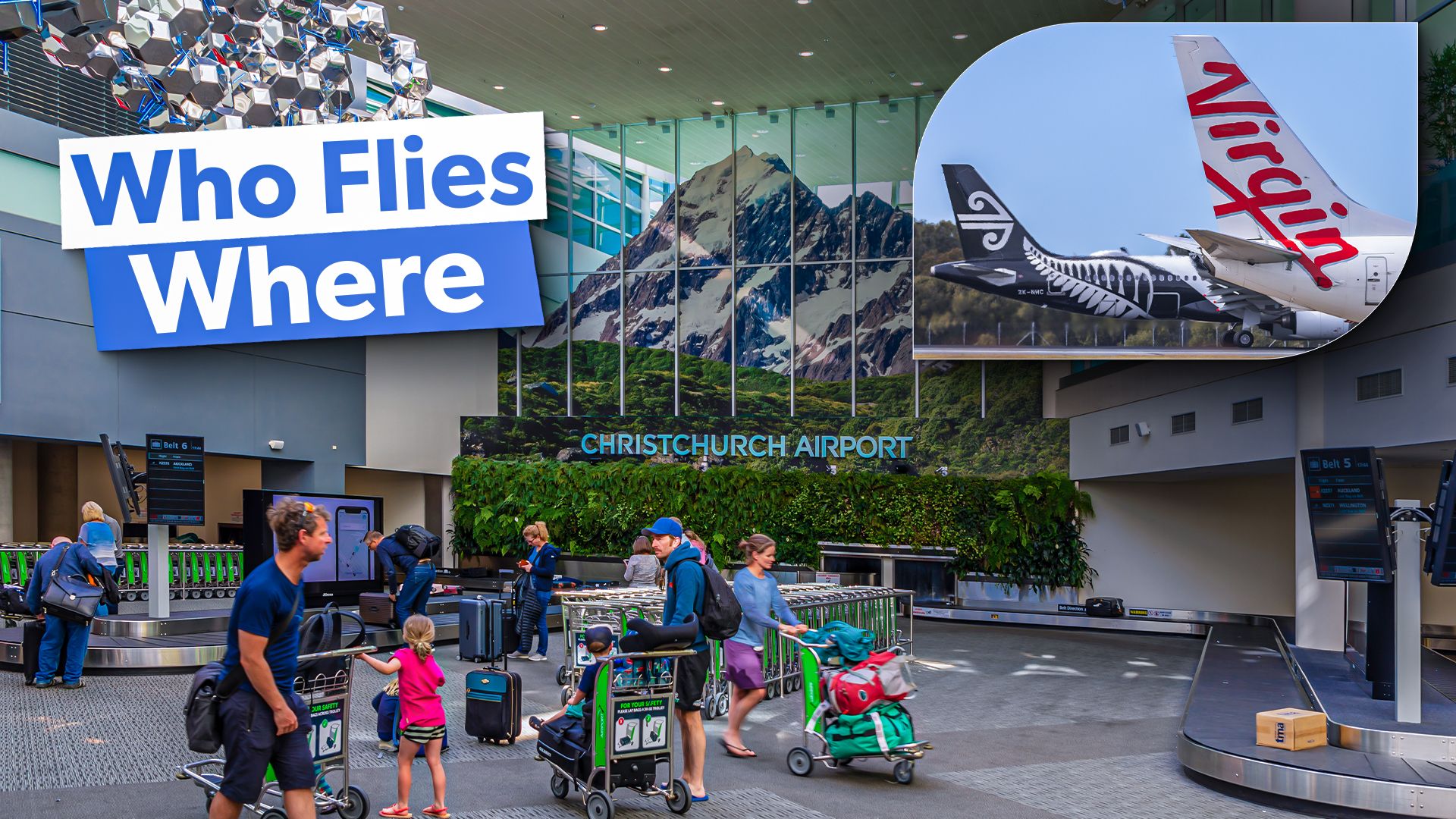 ニュージーランドのクライストチャーチから国際的な目的地にサービスを提供する航空会社は、どこで飛ぶのですか？