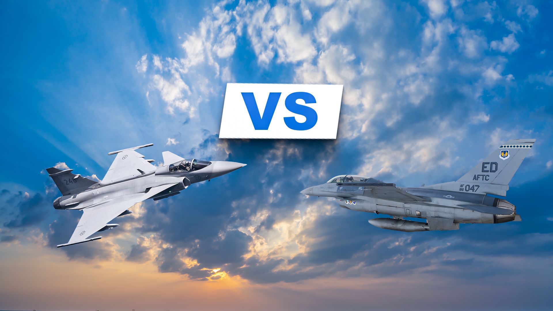 Jas 39 Gripen E vs F-16 Fighting Falcon：マルチロールファイターはどのように比較されますか？