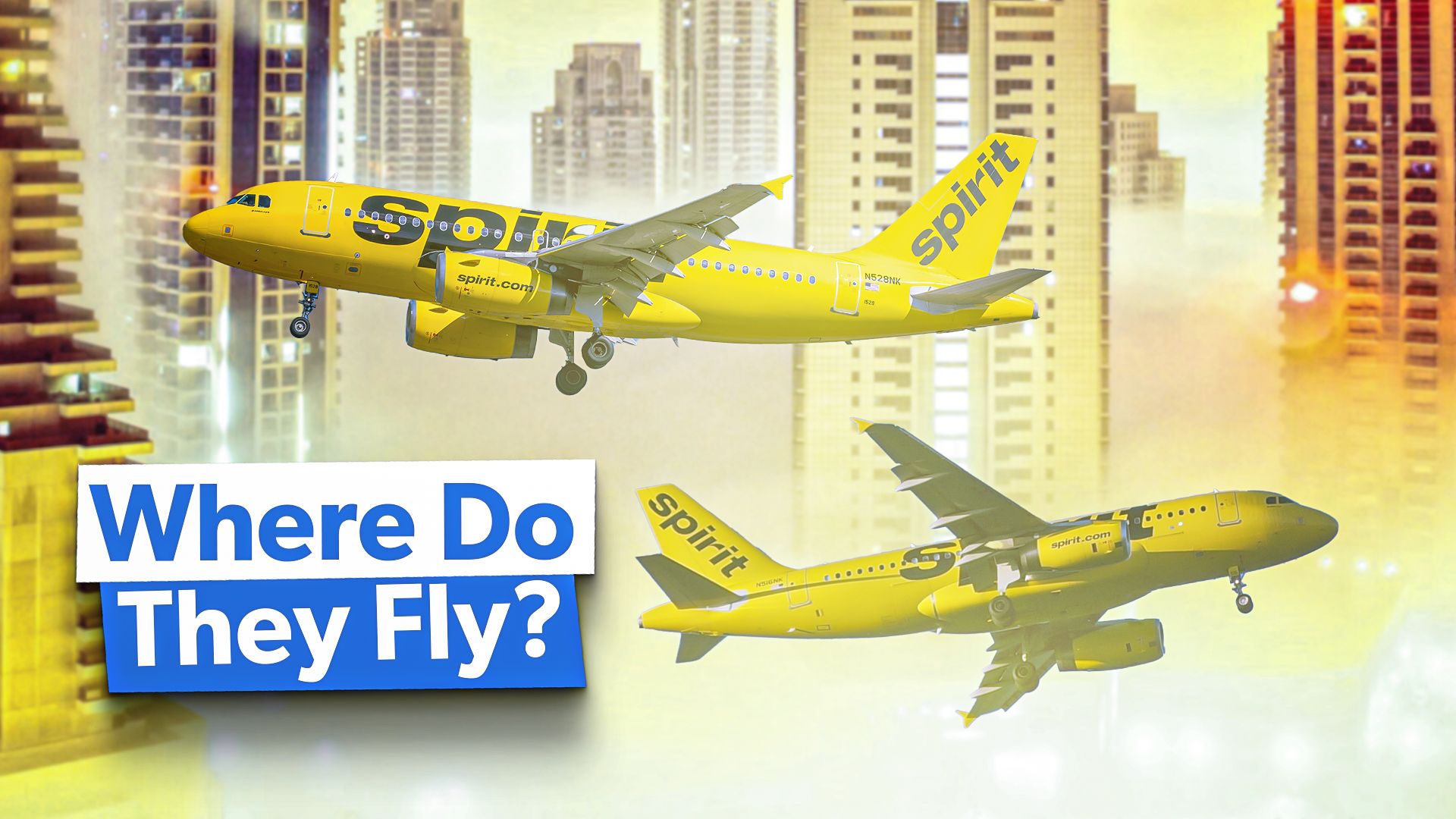 スピリットエアラインズの最古の最小航空機：キャリアのエアバスA319Sのトップルート