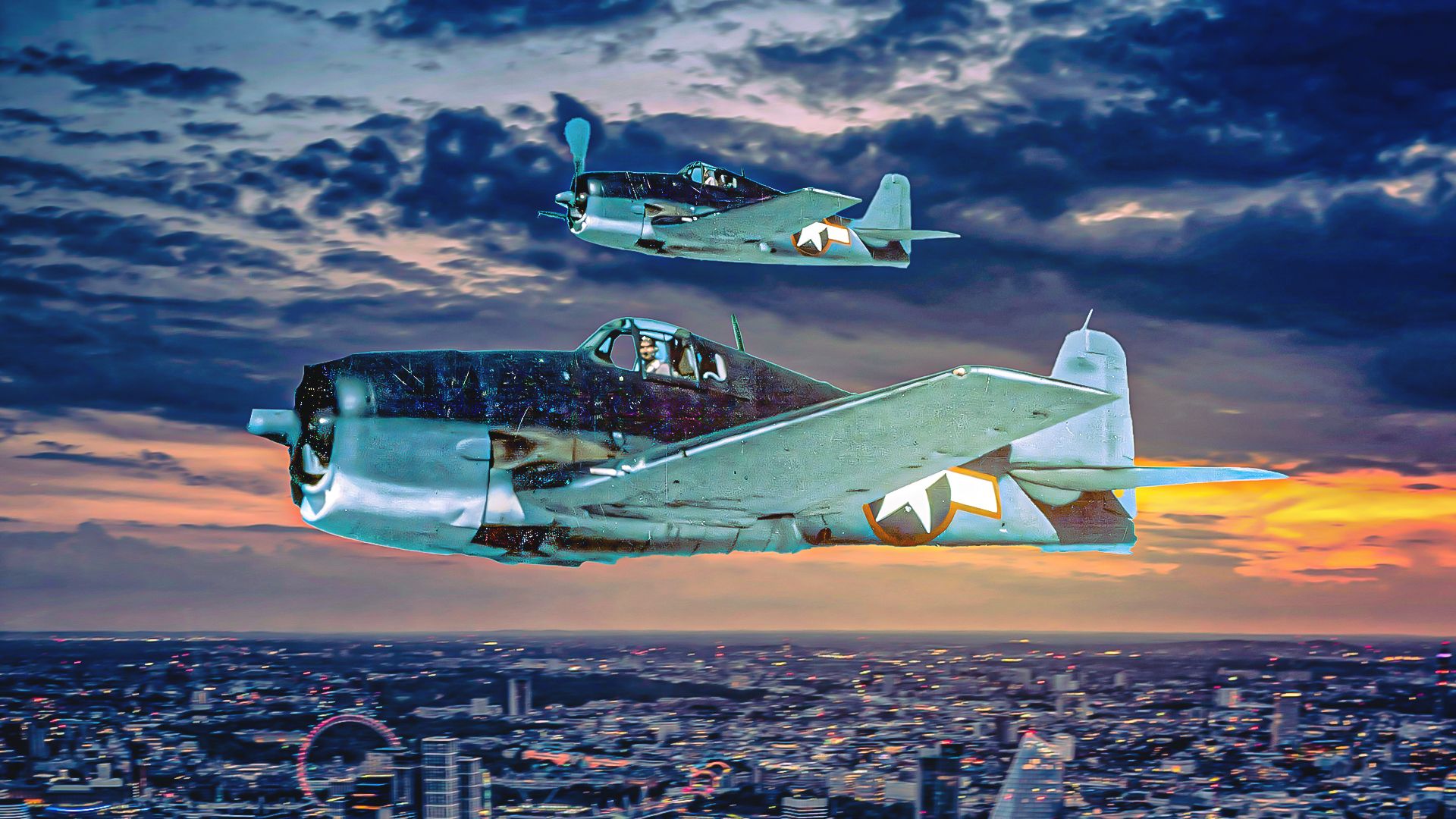 歴史：「偉大なマリアナトルコ撮影」のグラマンF6F-3ファイターズ