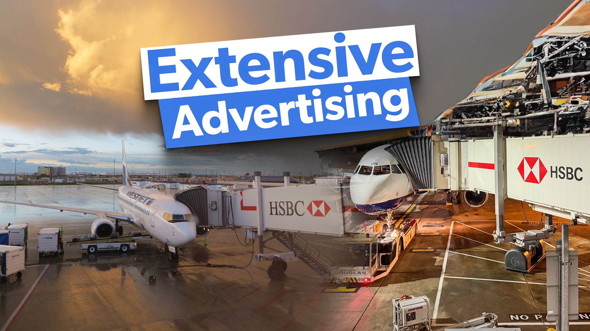 なぜHSBCは空港で非常に広範囲に広告を出しているのですか？