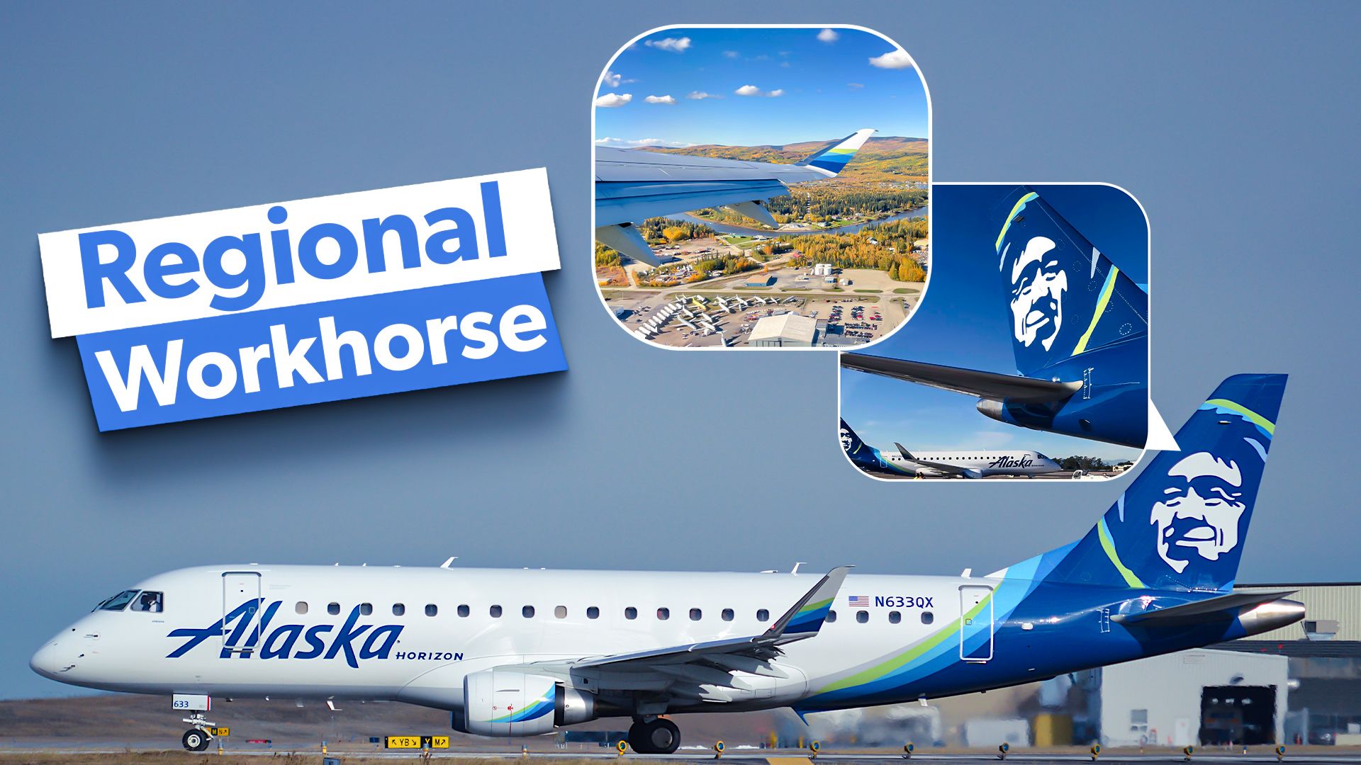 Embraer E175を備えたアラスカ航空のトップ地域ルートは何ですか？