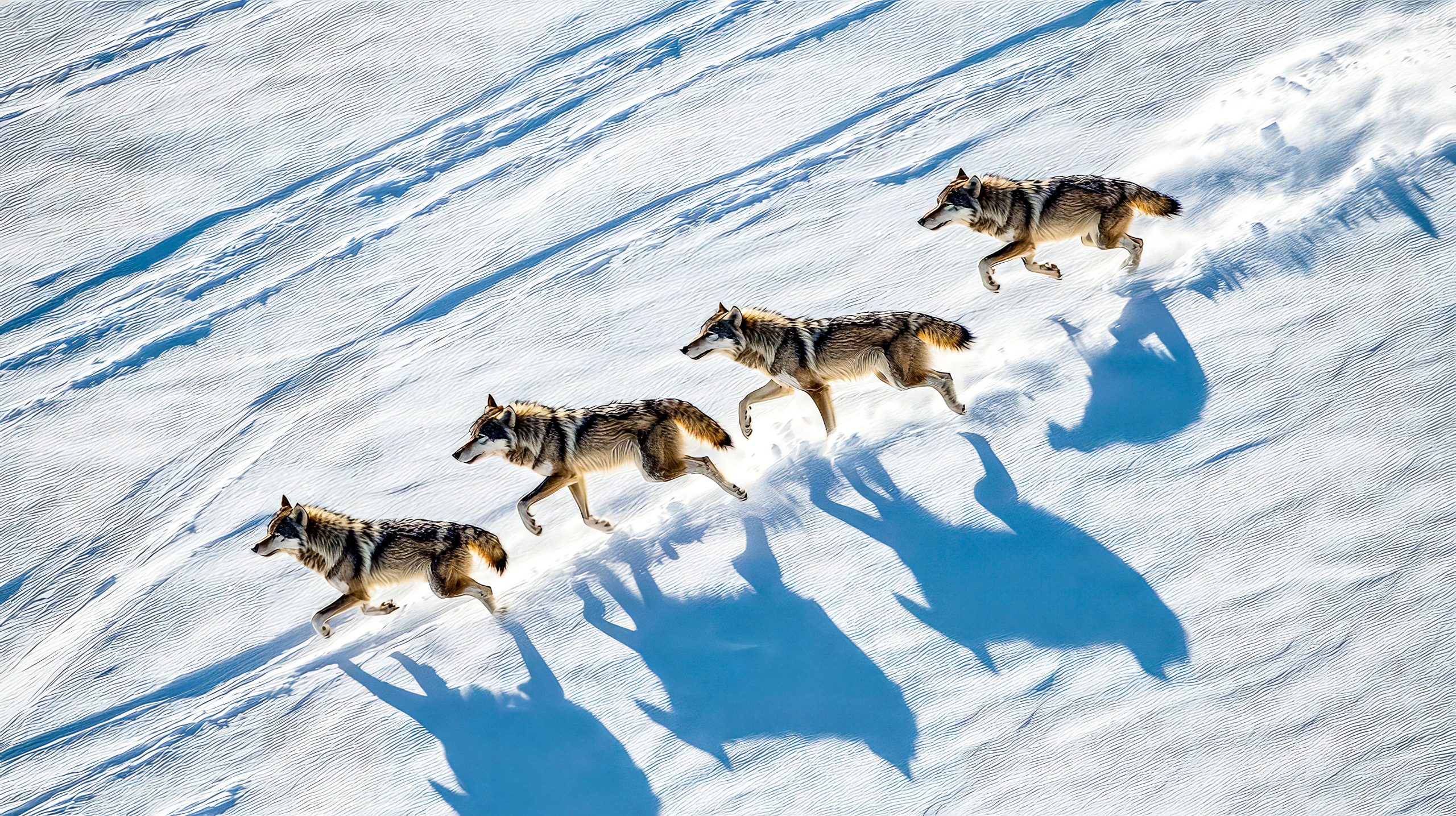 オオカミのフォーメーション写真は、それらがどのように注文されたかの憂鬱な真実を語っています