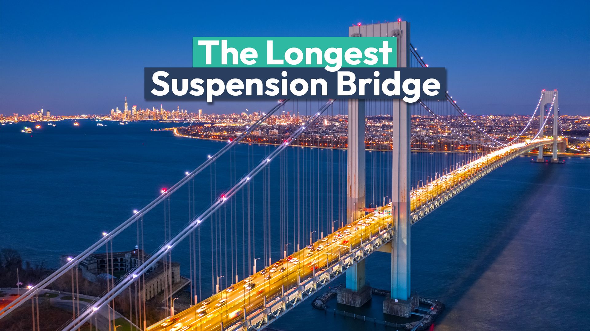 ニューヨークの「ゴールデンゲートブリッジ」は長く、NYCの最も象徴的な目的地の2つを接続します