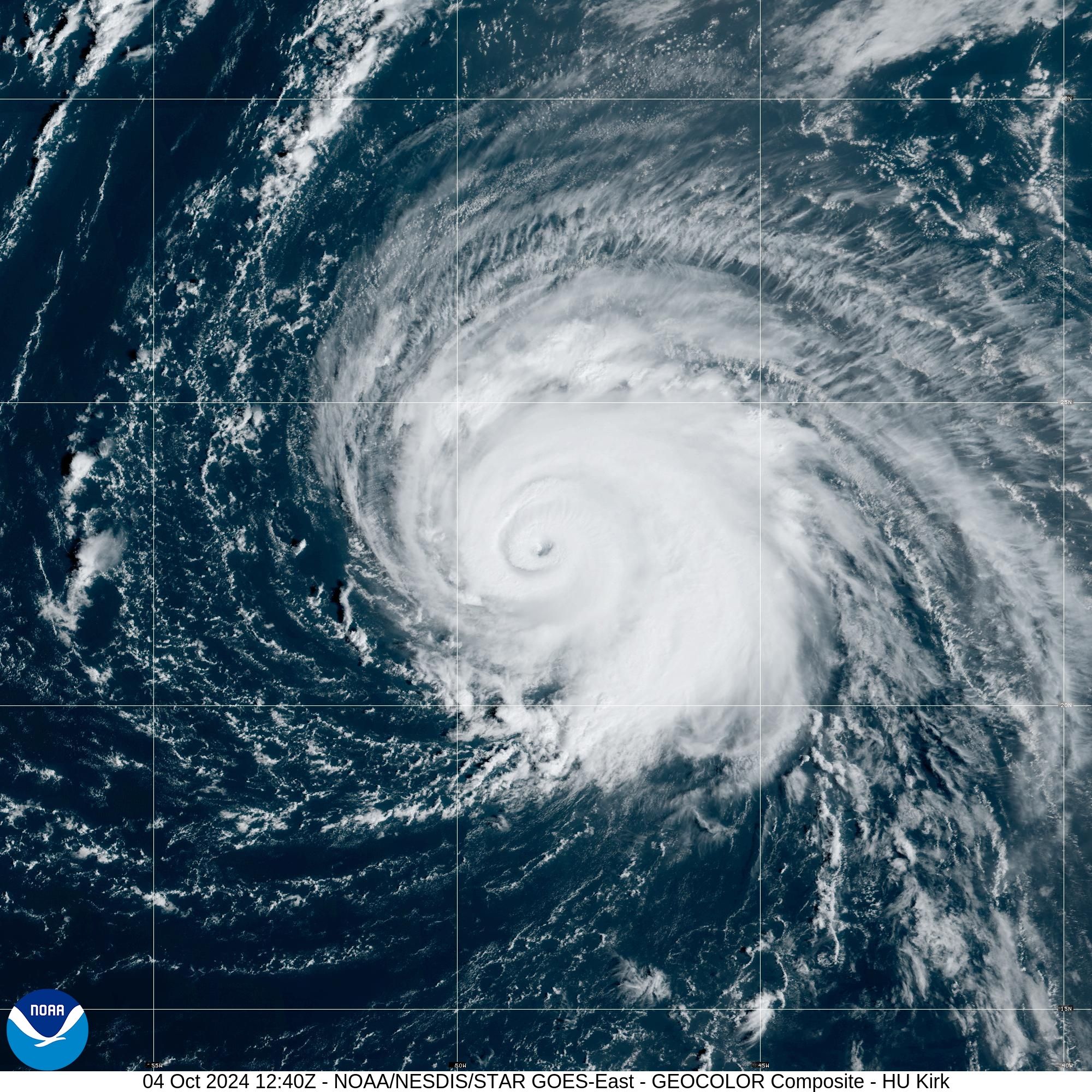 ハリケーンカークは米国を逃すためのカーク：英国とヨーロッパの一部が直接的な影響の準備をするための警告を確保する