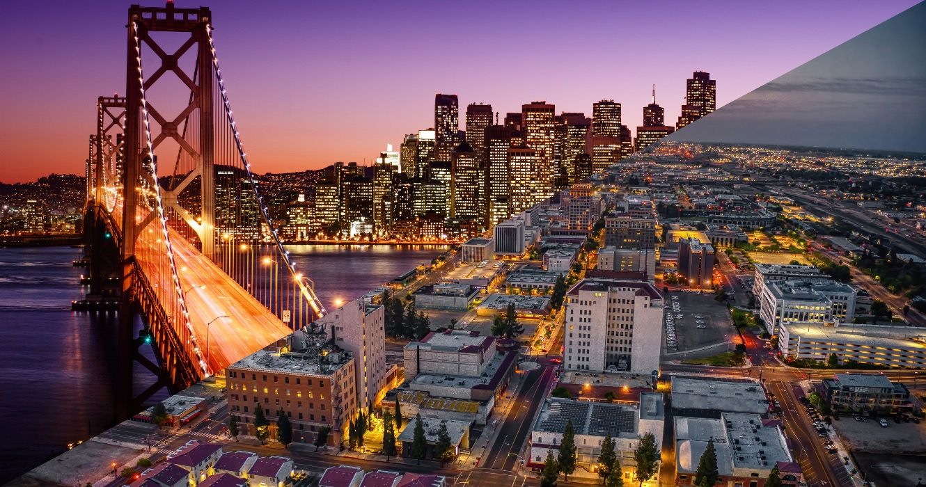 カリフォルニアで最も安価で最も高価な都市は3時間離れています