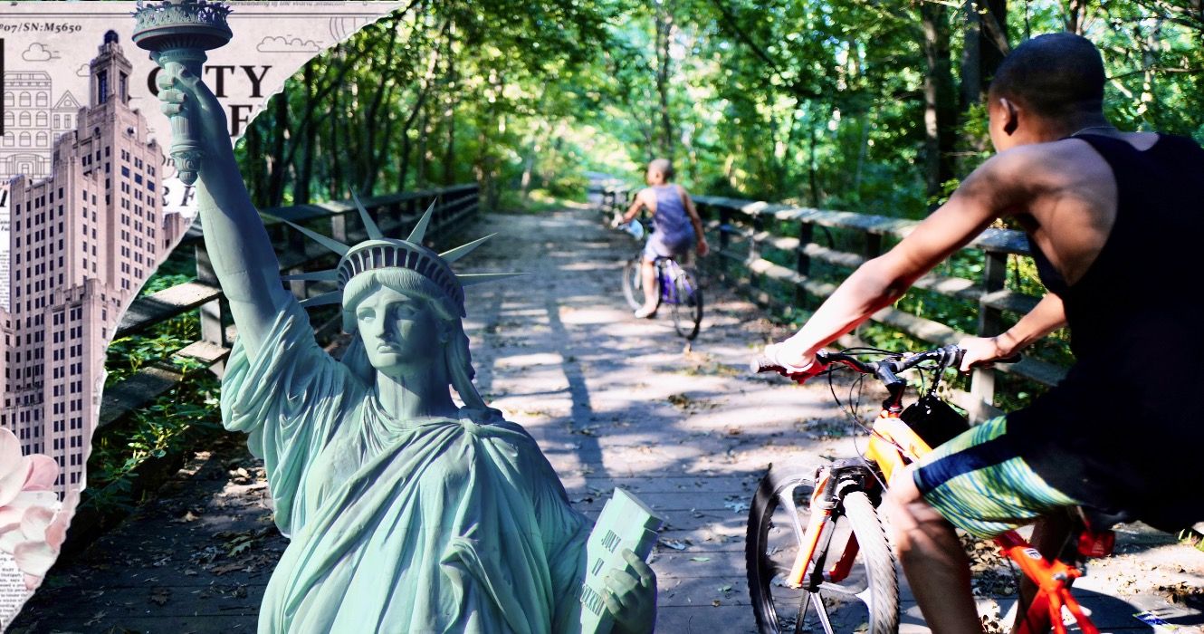 9ニューヨーク市は都市生活から離れてハイキングします