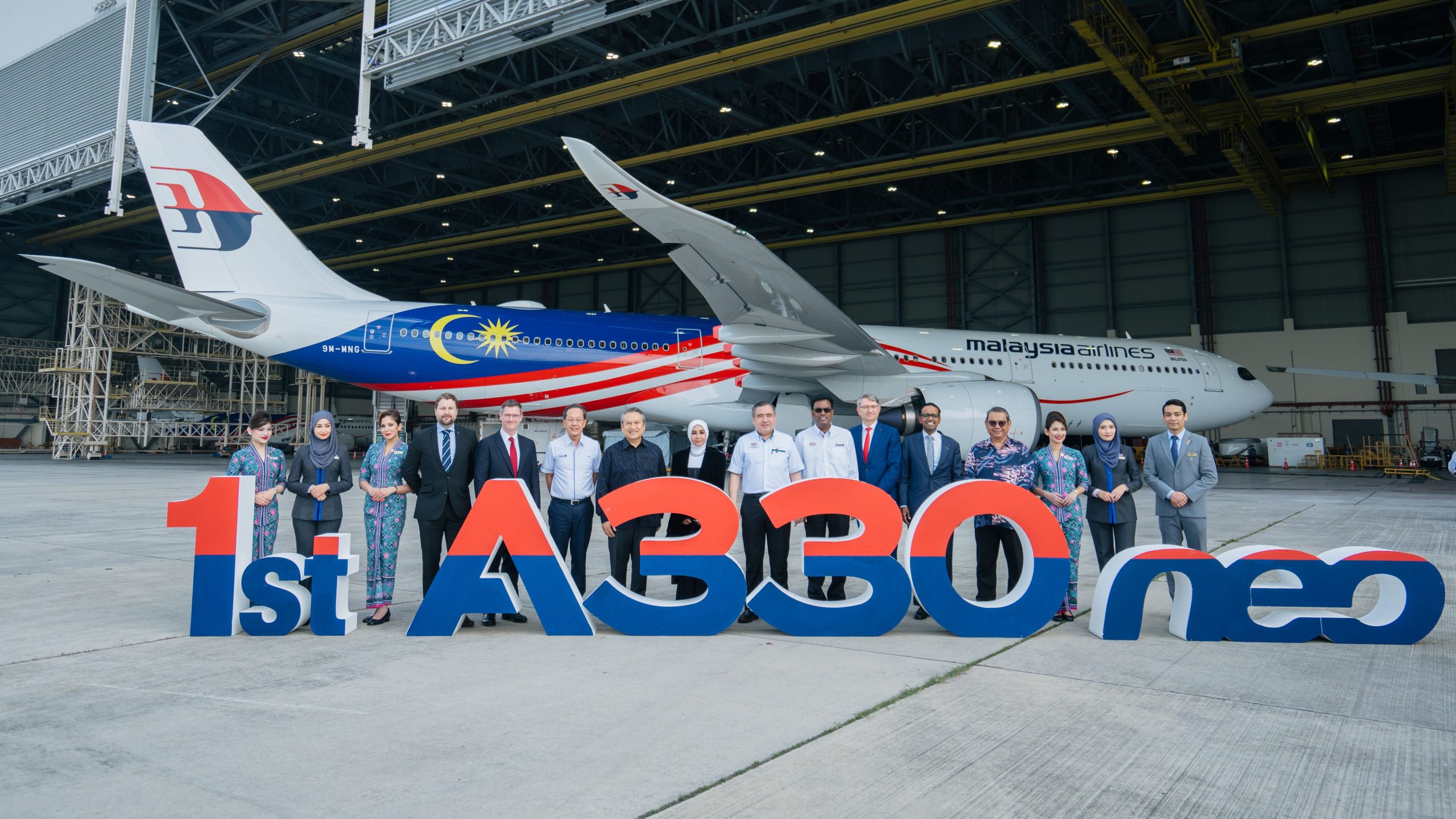 マレーシア航空エアバスA330neoの就任式がメルボルンに到着します