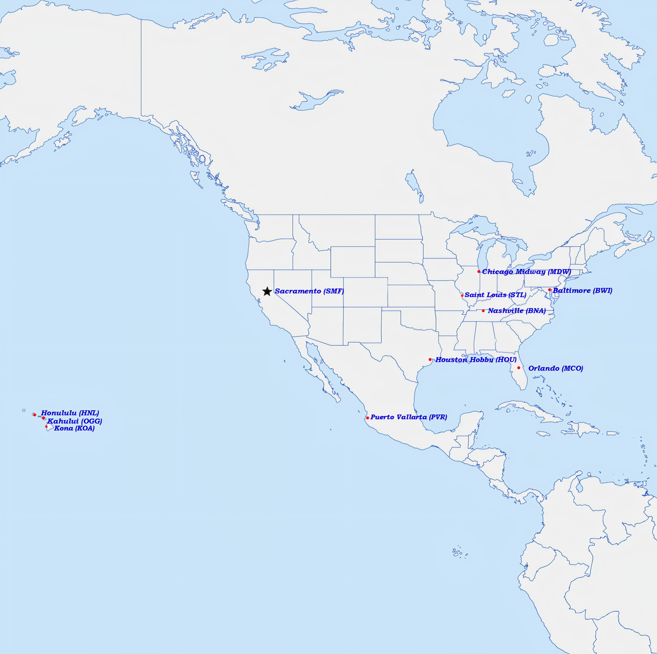 デルタエアラインのトップ10の最も忙しいカナダルート