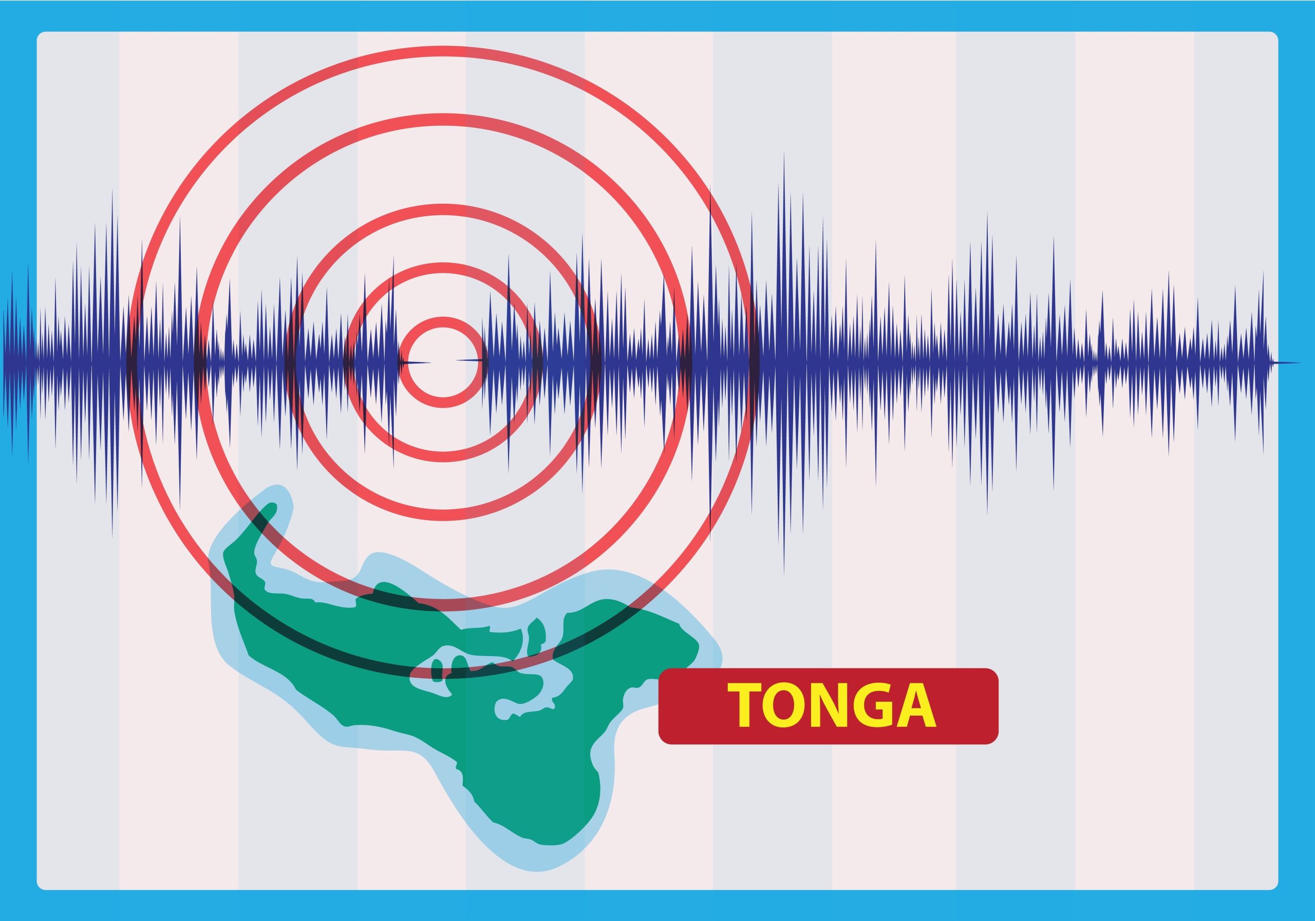7.1マグニチュードのQuake Jolts Tonga Coastの後に発行された津波警告