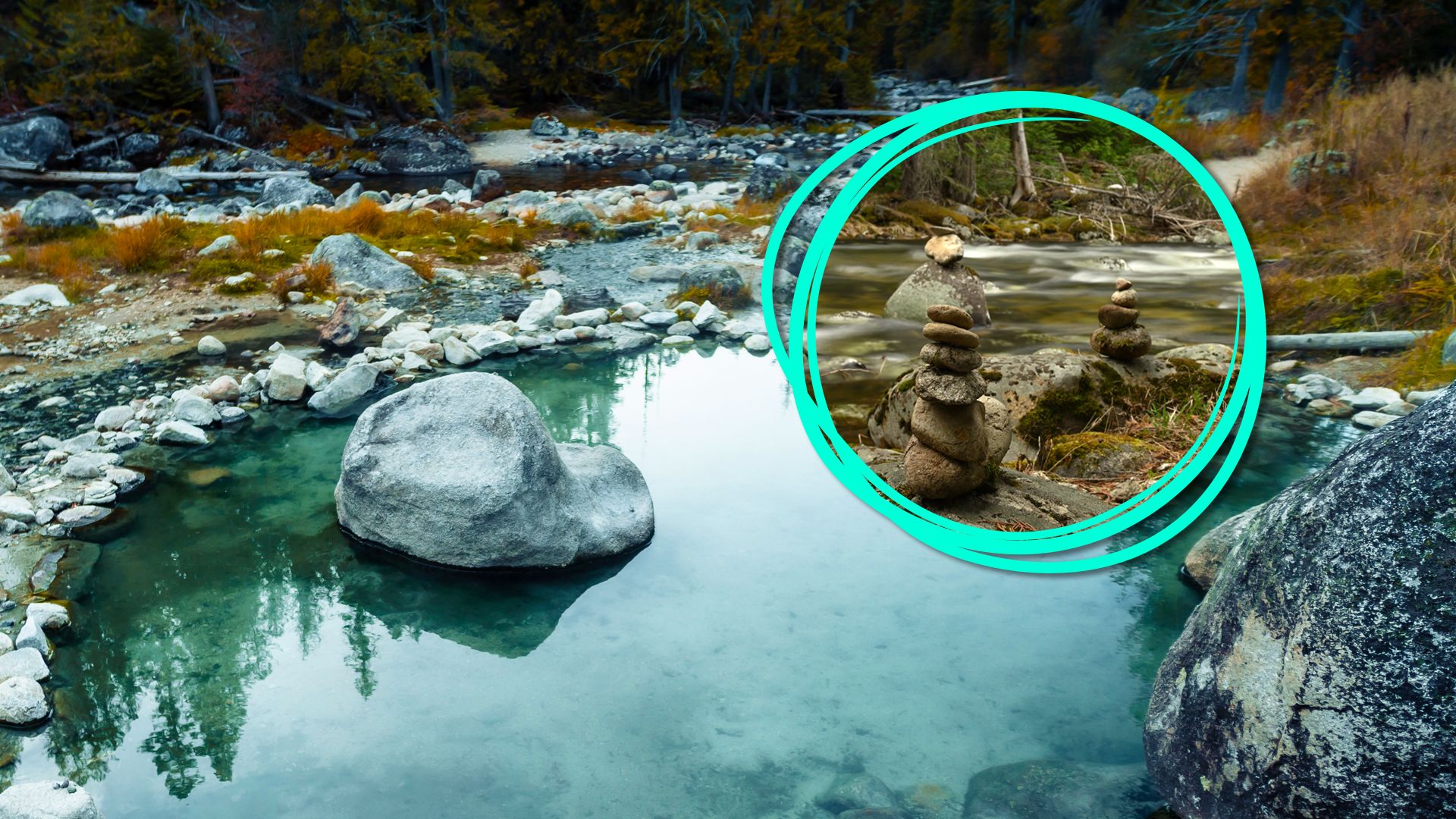 この風光明媚なアイダホホットスプリングスで田舎の日本の雰囲気を浸し、ハイキングトレイルでアクセス可能な場所