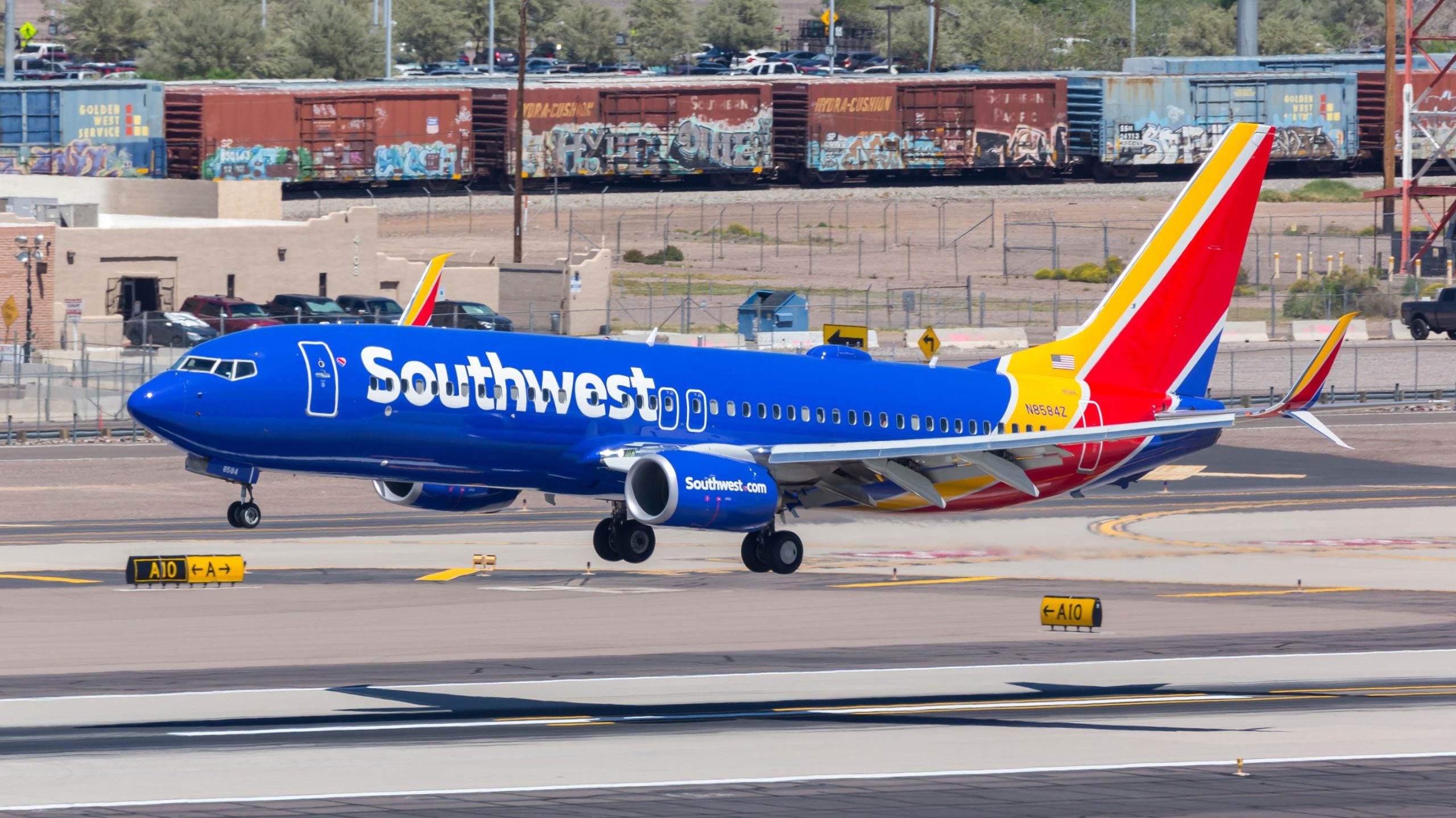 サウスウェスト航空ボーイング737エンジンファイアグラウンドラボックからラスベガスへの飛行