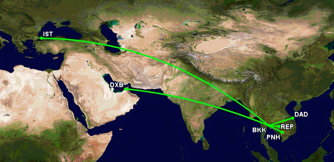 これら3つの新しい1ストップの長距離ルートはすべて1日に発表されました