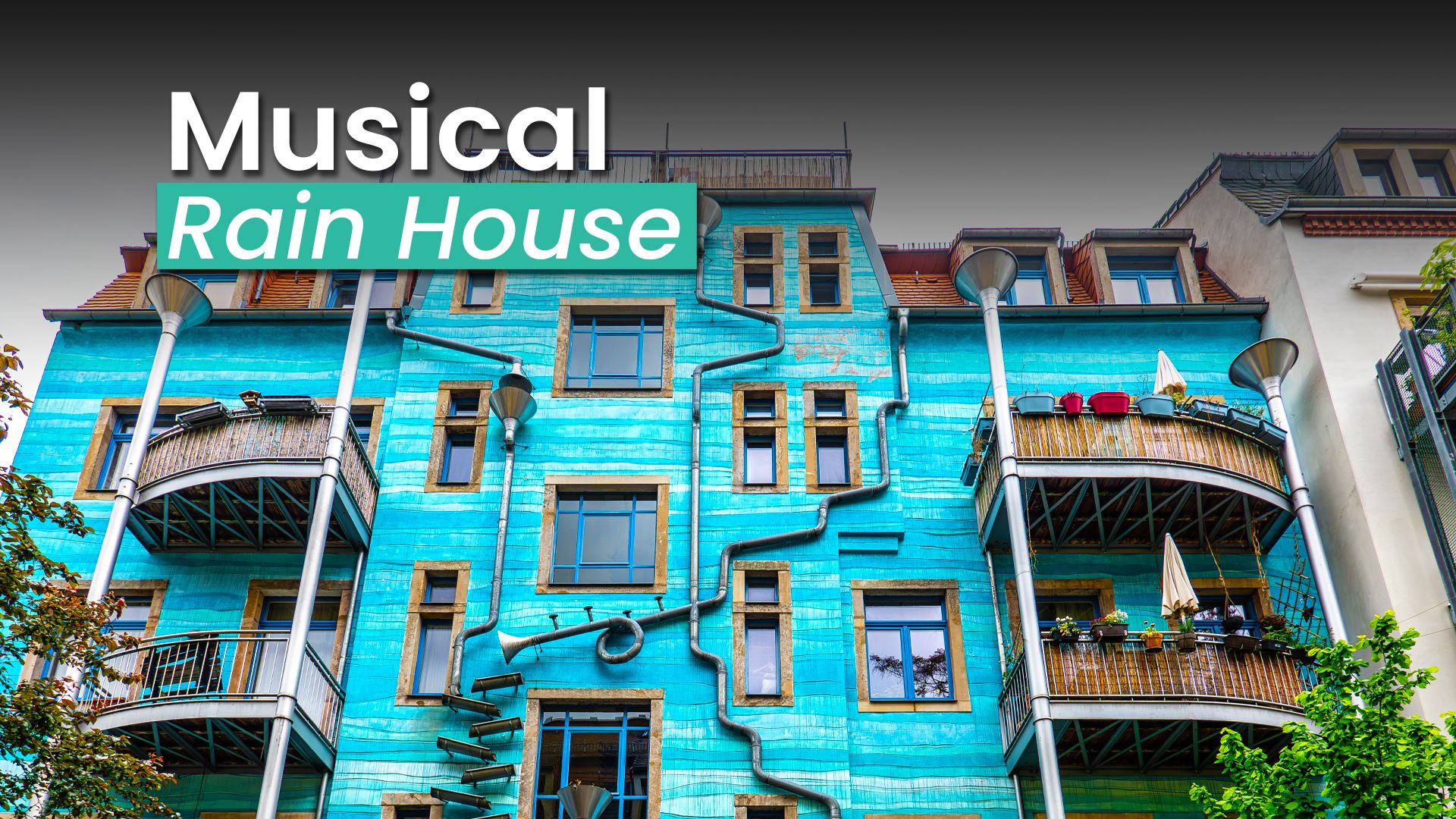 この奇妙な建物は、雨が降ると音楽を演奏します