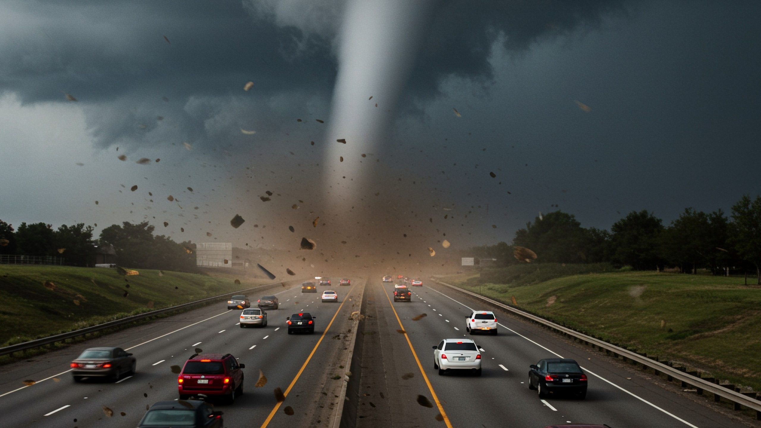 フロリダ中央部のI-4の月曜日の朝の通勤者は、EF2の竜巻がエリアを裂いた後、驚きに陥った