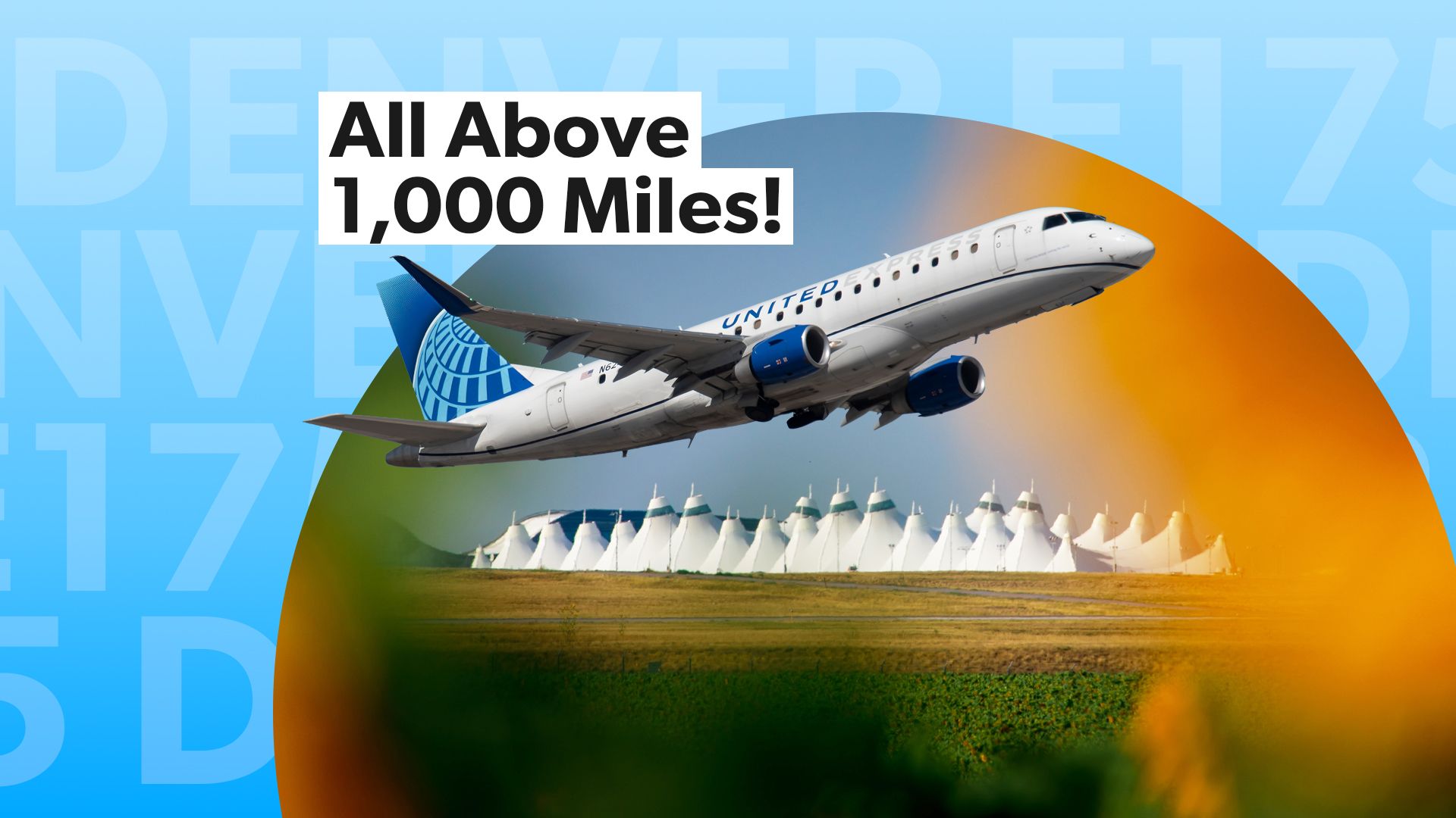 デンバーからのユナイテッド航空の最も長いエンブラーE175ルート