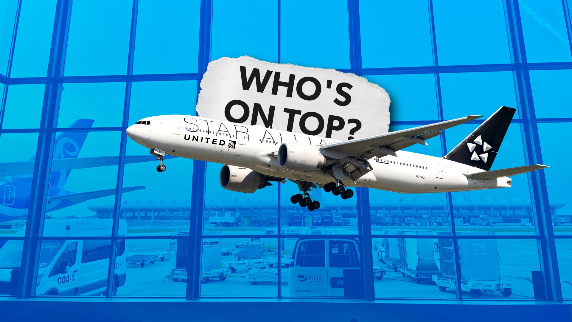 ワシントンダレスの5つの最大の航空会社は、市場シェアによって