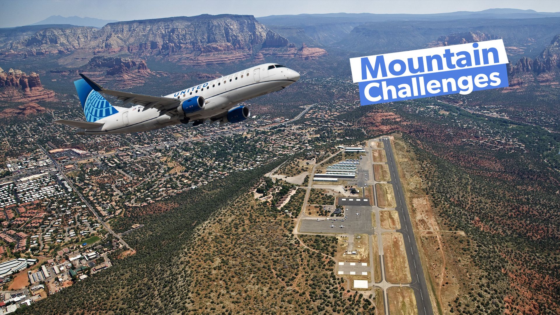 米国の山の空港でパイロットが直面している主な課題は何ですか？