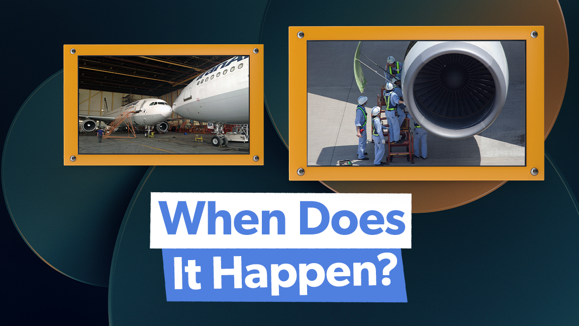 慎重なプロセス：航空機が維持される頻度