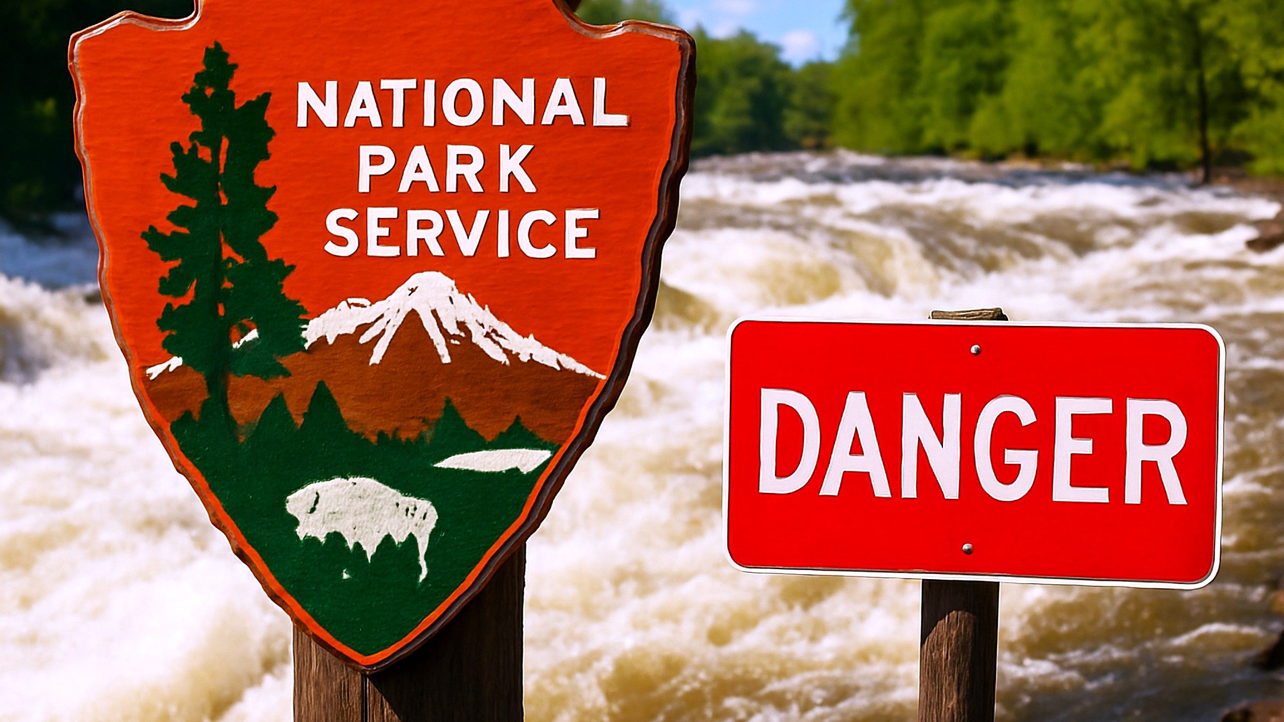 NPSは、国立公園のトップで危険な状況を警告しています