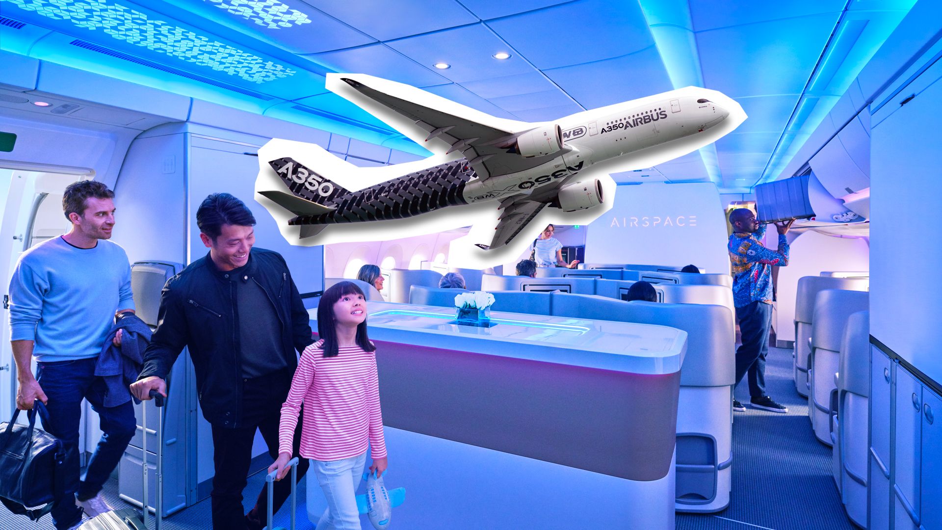 エアバスA350がこのような高いキャビンの天井を持っている理由