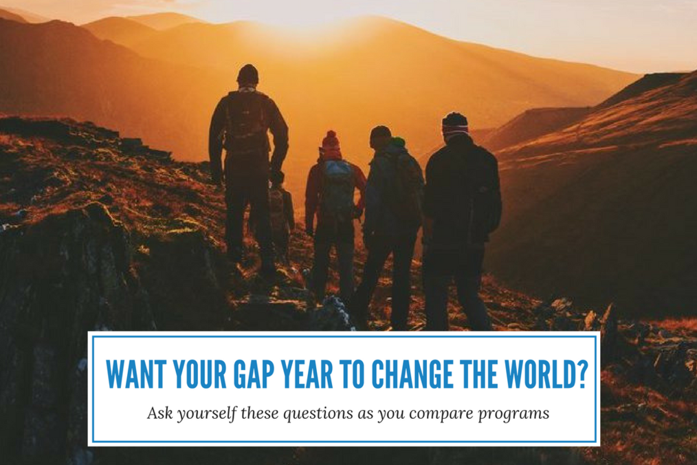 ギャップイヤープログラムを比較するときに自問する質問