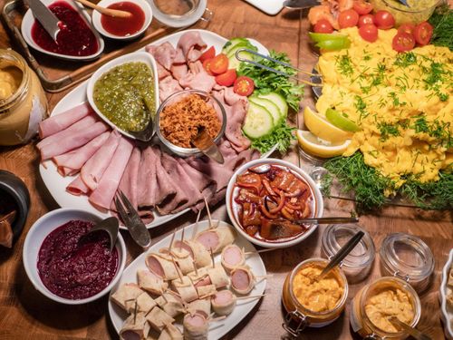 Nourriture et boire un smorgasbord suédois, Suède